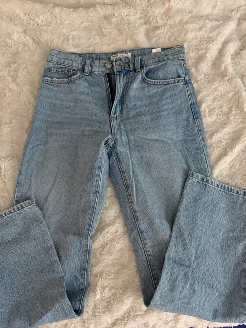 Garage Light Wash Straight Leg Jeans - Blue